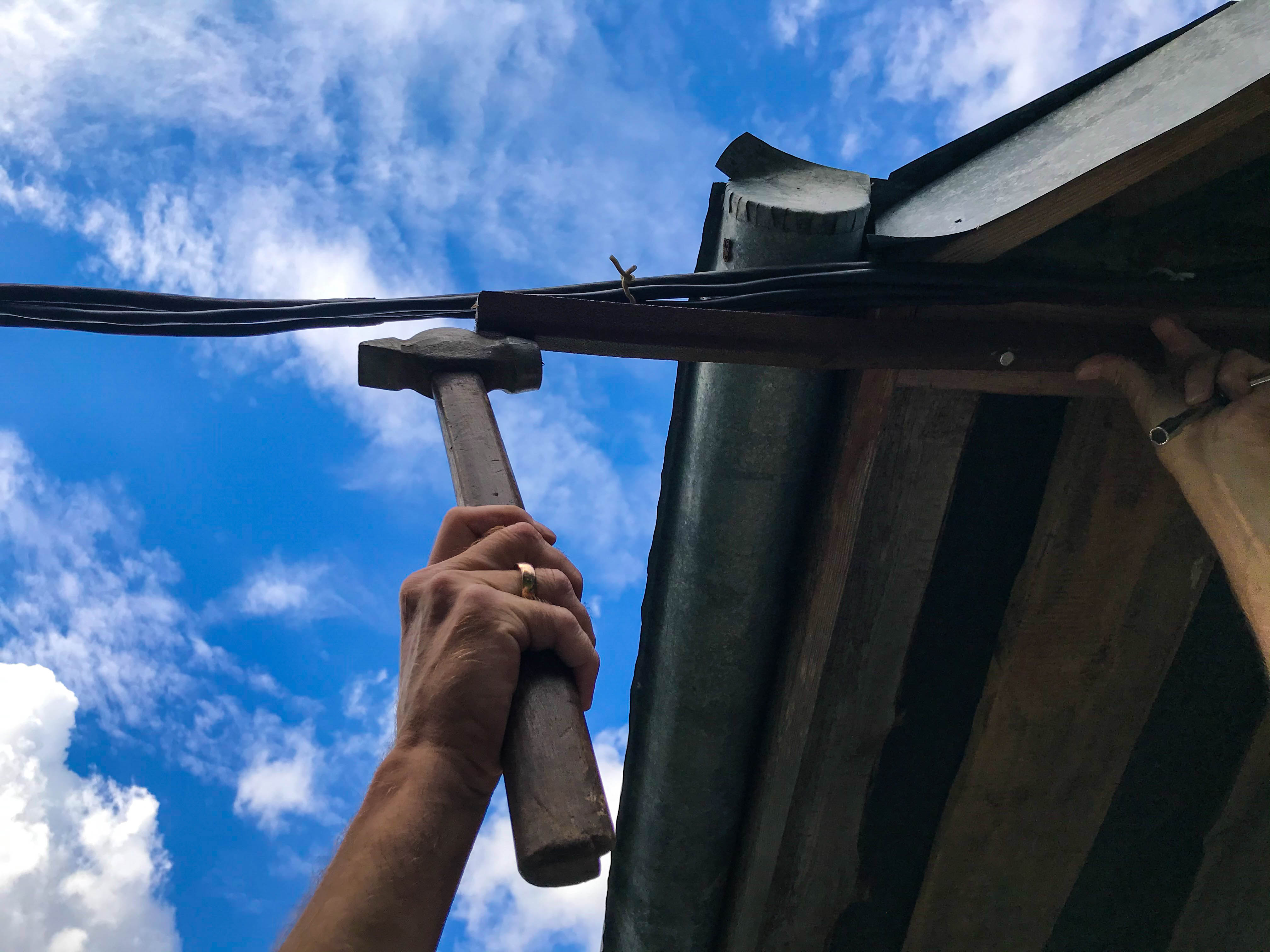 Our team working on a Kentucky home